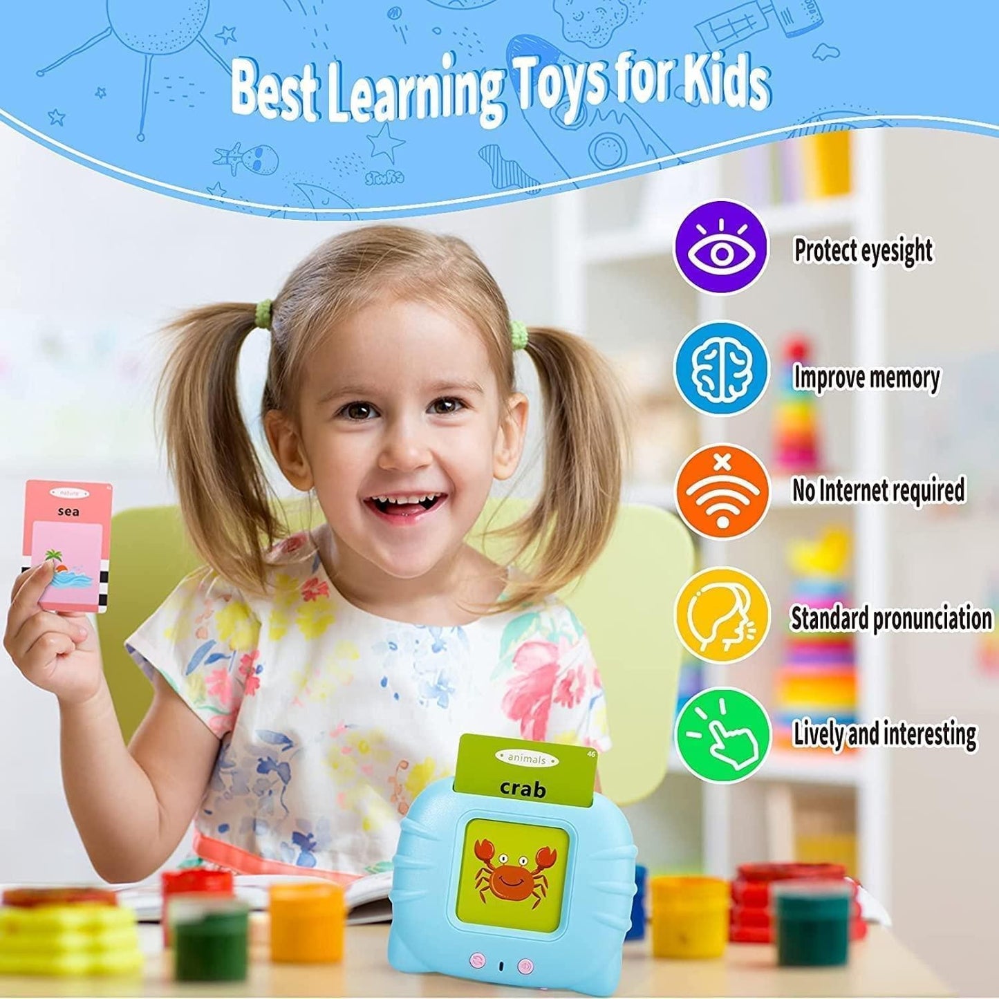 Talking Flash Cards Educational Learning Toy
