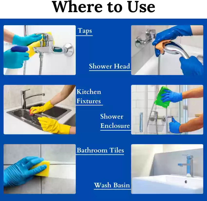 Spray for Bathroom Taps, Tiles Stain Remover(Pack of 2)