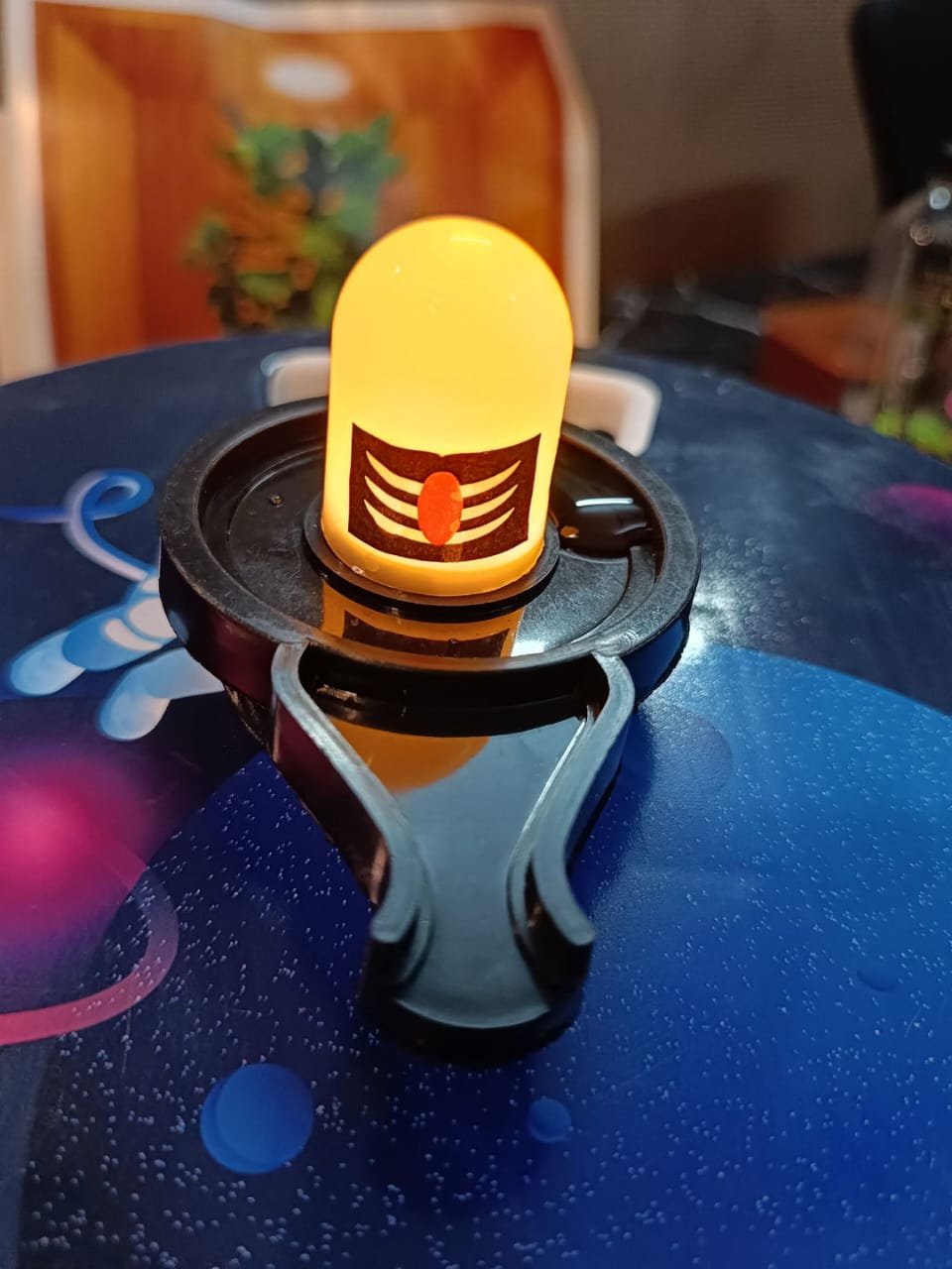 Led Water Shivling with Free 2 water diya