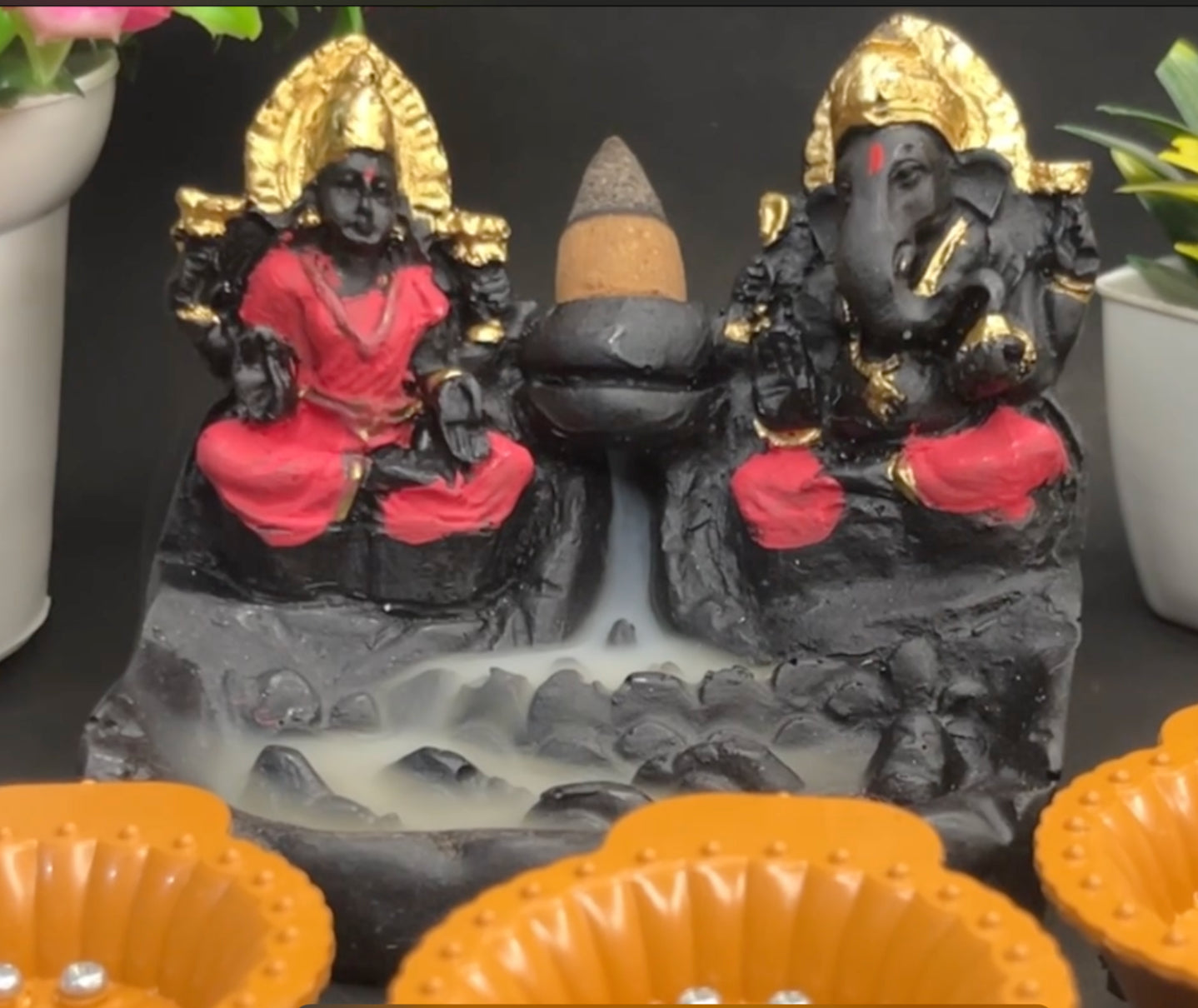Ganesh ji & laxmi ji with 100 water cones FREE