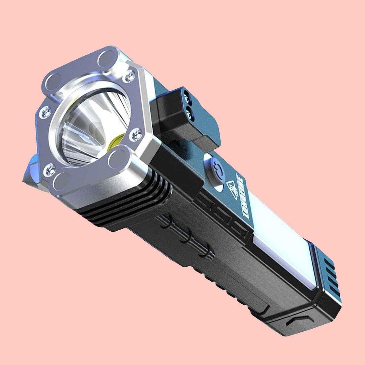 8 in 1 Portable Rechargeable Torch LED Flashlight (D)