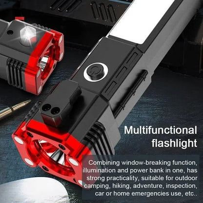 8 in 1 Portable Rechargeable Torch LED Flashlight (D)